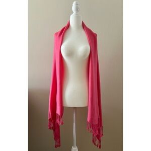 [Pashmina] Pink Fringe Scarf